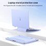 Husă transparentă mată cu suport rabatabil pentru MacBook Pro 14" (A2442 / A2779 / A2918 / A2992 / A3112 / A3185 / A3401 / A3434) - alb