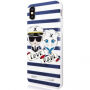 Husă Karl Lagerfeld Sailor Stripes, iPhone X - negru