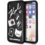 Husă Karl Lagerfeld Pins, pentru iPhone X - negru