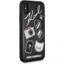 Husă Karl Lagerfeld Pins, pentru iPhone X - negru