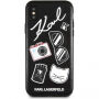 Husă Karl Lagerfeld Pins, pentru iPhone X - negru