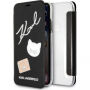 Husă Karl Lagerfeld Pins Book, iPhone X - negru