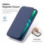 DUX DUCIS Skin X husă flip cu MagSafe pentru iPhone 13 Pro - albastru închis