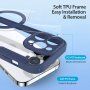 DUX DUCIS Skin X husă flip cu MagSafe pentru iPhone 13 Pro - albastru închis