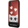 Husă Karl Lagerfeld Original faceplate, pentru iPhone X - roşu