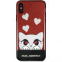 Husă Karl Lagerfeld Original faceplate, pentru iPhone X - roşu