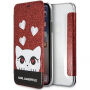 Husă Karl Lagerfeld Valentines Choupette Book, pentru iPhone X - roşu