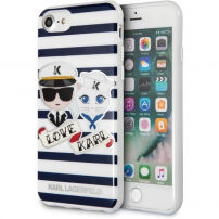 Husă Karl Lagerfeld Sailor Stripes, pentru iPhone SE (2020/2022) / 8 / 7 - negru
