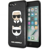 Husă Karl Lagerfeld Karl and Choupette, pentru iPhone 7 Plus / 8 Plus - negru