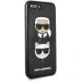 Husă Karl Lagerfeld Karl and Choupette, pentru iPhone 7 Plus / 8 Plus - negru
