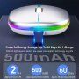 Mouse wireless Bluetooth cu lumină de fundal - ,roz