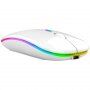 Mouse wireless Bluetooth cu lumină de fundal - alb