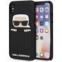 Husă Karl Lagerfeld Sneaky Karl, pentru iPhone X - negru