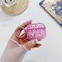 Carcasă transparentă cu sclipici pentru AirPods Pentru - roz