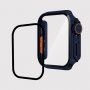 Carcasă în stilul Watch Ultra cu sticlă securizată pentru Apple Watch 45 mm - albastru închis