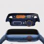 Carcasă în stilul Watch Ultra cu sticlă securizată pentru Apple Watch 45 mm - albastru închis
