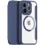 DUX DUCIS Skin X husă flip cu MagSafe pentru iPhone 13 Pro - albastru închis