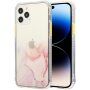 Carcasă din marmură rezistentă la zgârieturi pentru iPhone 14 Pro Max - roz