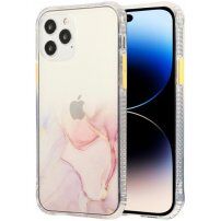Carcasă din marmură rezistentă la zgârieturi pentru iPhone 14 Pro Max - roz