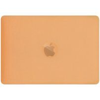 Husă transparentă mată cu suport rabatabil pentru MacBook Air 13" (A2681 / A3113 / A3240) - portocaliu