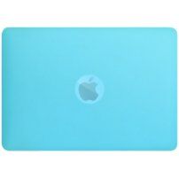 Husă transparentă mată cu suport rabatabil pentru MacBook Air 13" (A1932 / A2179 / A2337) - albastru