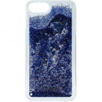 Carcasă Guess Liquid Glitter, pentru iPhone SE (2020/2022) / 8 / 7 - argintiu / albastru