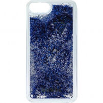 Carcasă Guess Liquid Glitter, pentru iPhone 6 Plus / 6S Plus / 7 Plus / 8 Plus - albastru-oţel