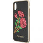 Carcasă Guess Flower Desire, pentru iPhone X - negru