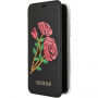 Husă Guess Flower Desire Book, pentru iPhone X - negru