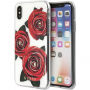 Husă Guess Flower Desire, pentru iPhone X - transparent