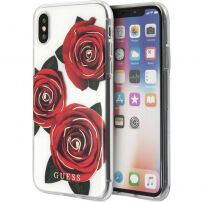 Husă Guess Flower Desire, pentru iPhone X - transparent