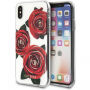 Carcasă Guess Original Flower, pentru iPhone X - auriu