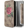 Husă Guess 4G Flower Desire Book, pentru iPhone X - maro
