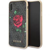 Carcasă Guess 4G Flower Desire, pentru iPhone X - gri