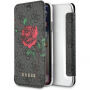 Husă Guess 4G Flower Desire Book, pentru iPhone X - gri
