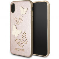 Carcasă Guess Studs and Sparkle, pentru iPhone X - roz-auriu