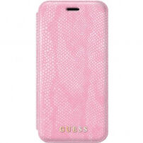 Husă Guess Python Book, pentru iPhone X - roz
