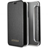 Husă Guess Iridescent Book, pentru iPhone X - negru