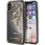 Husă Guess Liquid Glitter, pentru iPhone X - auriu