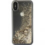 Husă Guess Liquid Glitter, pentru iPhone X - auriu