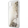 Husă Guess Liquid Glitter, pentru iPhone X - auriu