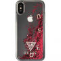Husă Guess Liquid Glitter, pentru iPhone X - roşu