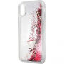 Husă Guess Liquid Glitter, pentru iPhone X - roşu