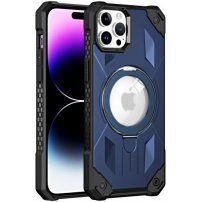 Husă super rezistentă cu MagSafe și suport rabatabil pentru iPhone 11 Pro Max - albastru închis
