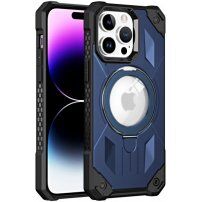 Husă super rezistentă cu MagSafe și suport rabatabil pentru iPhone 13 Pro Max - albastru închis