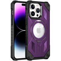 Husă super rezistentă cu MagSafe și suport rabatabil pentru iPhone 14 Pro Max - violet