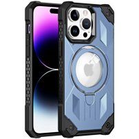 Husă super rezistentă cu MagSafe și suport rabatabil pentru iPhone 14 Pro Max - albastru