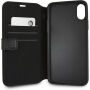 Husă din piele BMW Hexagon Book, pentru iPhone X - negru