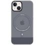 Husă transparentă cu MagSafe pentru iPhone 14 - gri