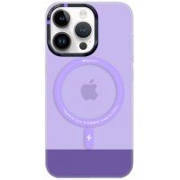 Husă transparentă cu MagSafe pentru iPhone 14 Pro Max - violet